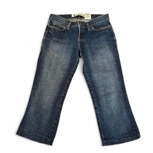 Y2K VTG GAP Ultra Low Rise Dark Wash‎ Stretch Denim Jeans Capris Women's Size 4